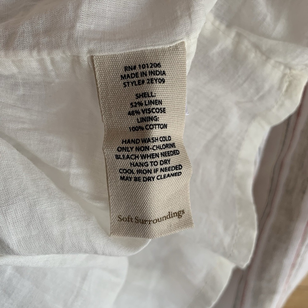 Soft Surroundings Women's Dress Large Linen Blend Beach Summer Midi - Picture 6 of 9